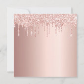 18歳の誕生日バラ金ゴールドグリッタードリップバルーン文字 招待状 (裏面)