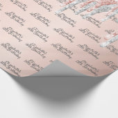 18歳の誕生日バラ金ゴールドグリッター銀輝 ラッピングペーパー (角)