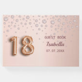 18歳の誕生日バラ金ゴールドピンクダイヤモンド ゲストブック (正面)