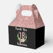 18歳の誕生日バラ金ゴールド感謝していグリッターユー フェイバーボックス (正面サイド)