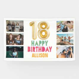 18歳の誕生日バルーン写真 ハッピーバースデーパーティー 横断幕