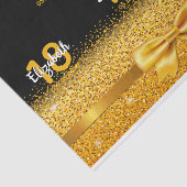 18歳の誕生日パーティーのシック金ゴールドの弓 薄葉紙 (詳細)