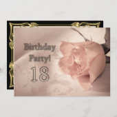 18歳の誕生日パーティーの招待状 招待状 (正面/裏面)