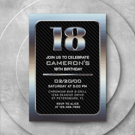 18歳の誕生日パーティーの招待状 招待状