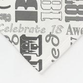 18歳の誕生日パーティーの贈パーソナライズされたり物 フリースブランケット (角)