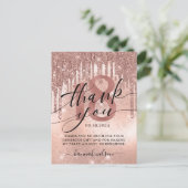 18歳の誕生日パーティーバラ金ゴールドありがとうはがき ポストカード (スタンド正面)