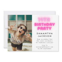 18歳の誕生日パーティーホットピンクネオンルモライト