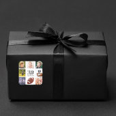 18歳の誕生日パーティー写真コラージュ少年 スクエアシール