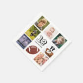 18歳の誕生日パーティー写真コラージュ少年 スタンダードカクテルナプキン (角)