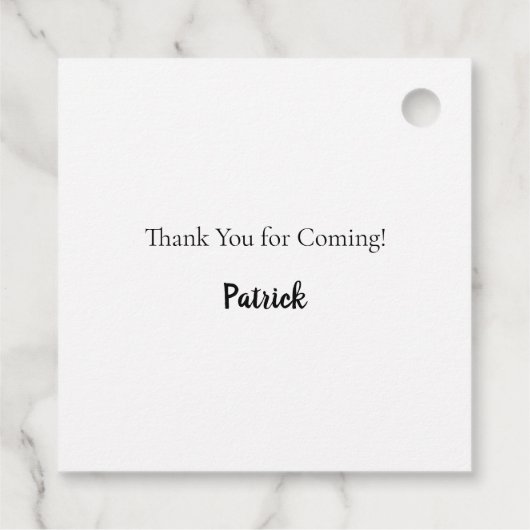 18歳の誕生日パーティー写真コラージュ感謝していボーイユー フェイバータグ (裏面)