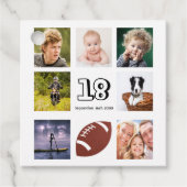 18歳の誕生日パーティー写真コラージュ感謝していボーイユー フェイバータグ (正面)