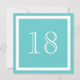 18歳の誕生日パーティー招待状 - アクア 招待状