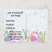 18歳の誕生日パーティー インビテーションポストカード (裏面)