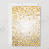 18歳の誕生日パーティー ゴールド グラム グリッター ライト 招待状 (裏面)
