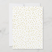 18歳の誕生日パーティー - ホワイトゴールドピンク 招待状 (裏面)