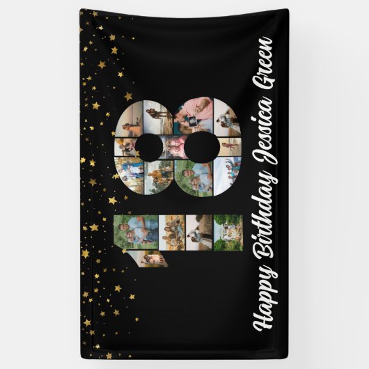 18歳の誕生日フォトコラージュハッピーバースデーイベント 横断幕 (縦)