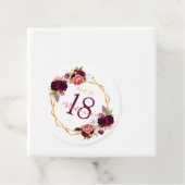 18歳の誕生日フローラ金ゴールドジオブルグンディ感謝していユー フェイバータグ (インサイチュ)