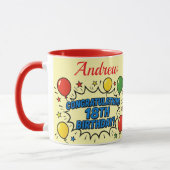 18歳の誕生日マグカップ マグカップ (左)