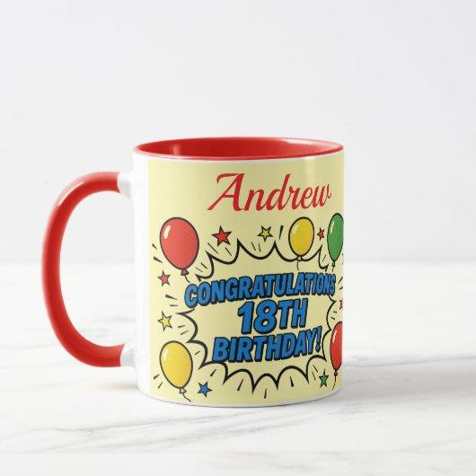 18歳の誕生日マグカップ マグカップ (左)