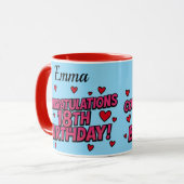 18歳の誕生日マグカップ マグカップ (正面左)