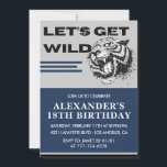 18歳の誕生日招待状メンズパーティーワイルド 招待状<br><div class="desc">18歳の招待状メンズパーティーワイルド海軍を手に入れよう</div>