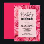 18歳の誕生日招待状誕生日ディナーフローラ 招待状<br><div class="desc">18th誕生日招待状誕生日ディナーフローラピンクのバラエレガントス</div>