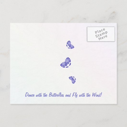 18歳の誕生日蝶のダンスポストカード ポストカード (裏面)
