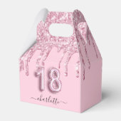 18歳の誕生日赤面ピンクのグリッターが感謝してい乾く フェイバーボックス (正面サイド)