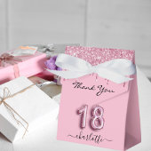 18歳の誕生日赤面ピンクのグリッターが感謝してい乾く フェイバーボックス