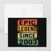 18歳の誕生日2003年の伝説的な誕生日 ポストカード (正面/裏面)