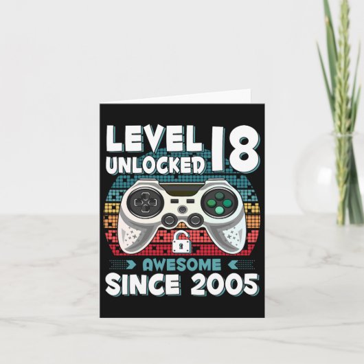 18歳の誕生日 おもしろゲーマー息子の18歳の誕生日おめでとう カード (正面)
