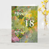 18歳の誕生日 カード (黄色い花)