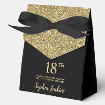 18歳の誕生日 ゴールドラメ ありがとう