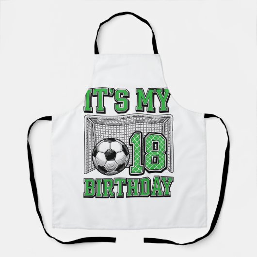 18歳の誕生日 サッカー ヴィンテージ エプロン (正面)