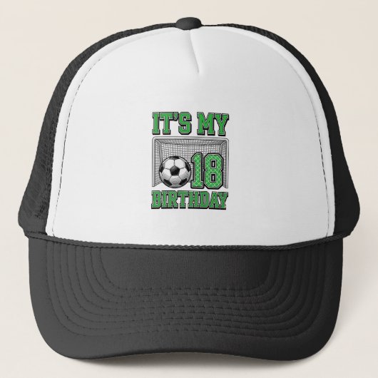 18歳の誕生日 サッカー ヴィンテージ キャップ (正面)
