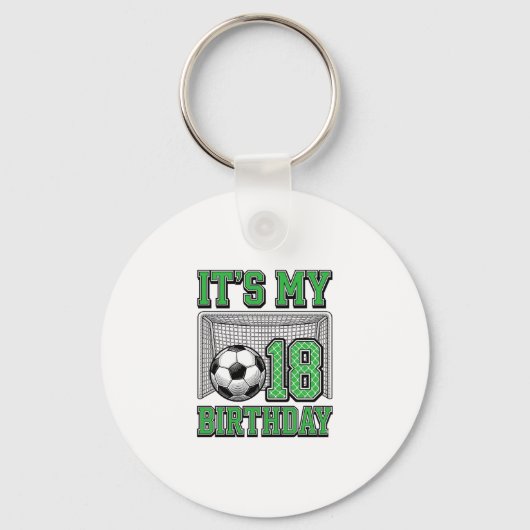 18歳の誕生日 サッカー ヴィンテージ キーホルダー (正面)