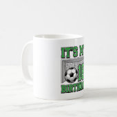 18歳の誕生日 サッカー ヴィンテージ コーヒーマグカップ (正面左)