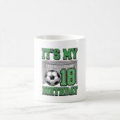 18歳の誕生日 サッカー ヴィンテージ コーヒーマグカップ (中央)