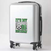 18歳の誕生日 サッカー ヴィンテージ シール (スーツケース)