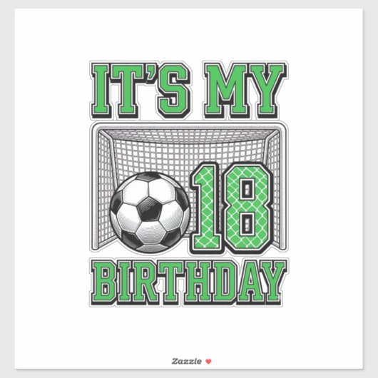 18歳の誕生日 サッカー ヴィンテージ シール (シート)