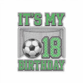 18歳の誕生日 サッカー ヴィンテージ シール (正面)