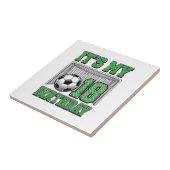 18歳の誕生日 サッカー ヴィンテージ タイル (側面)