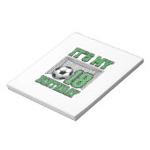 18歳の誕生日 サッカー ヴィンテージ ノートパッド (回転)