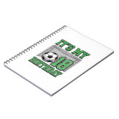 18歳の誕生日 サッカー ヴィンテージ ノートブック (左側)