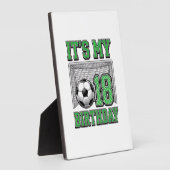 18歳の誕生日 サッカー ヴィンテージ フォトプラーク (側面)