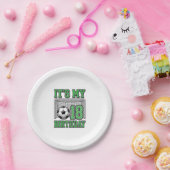 18歳の誕生日 サッカー ヴィンテージ ペーパープレート (パーティー)
