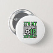 18歳の誕生日 サッカー ヴィンテージ 缶バッジ (正面&裏面)