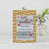 18歳の誕生日 フラット グリーティング カード (スタンド正面)