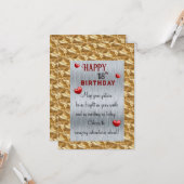 18歳の誕生日 フラット グリーティング カード (正面/裏面インサイチュ)