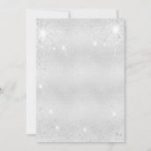 18歳の誕生日 銀 ローズゴールド 輝き 招待状 (裏面)